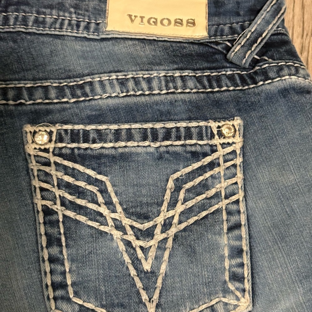 Vigoss Distressed Blue Jean Shorts - Picture 4 of 6
